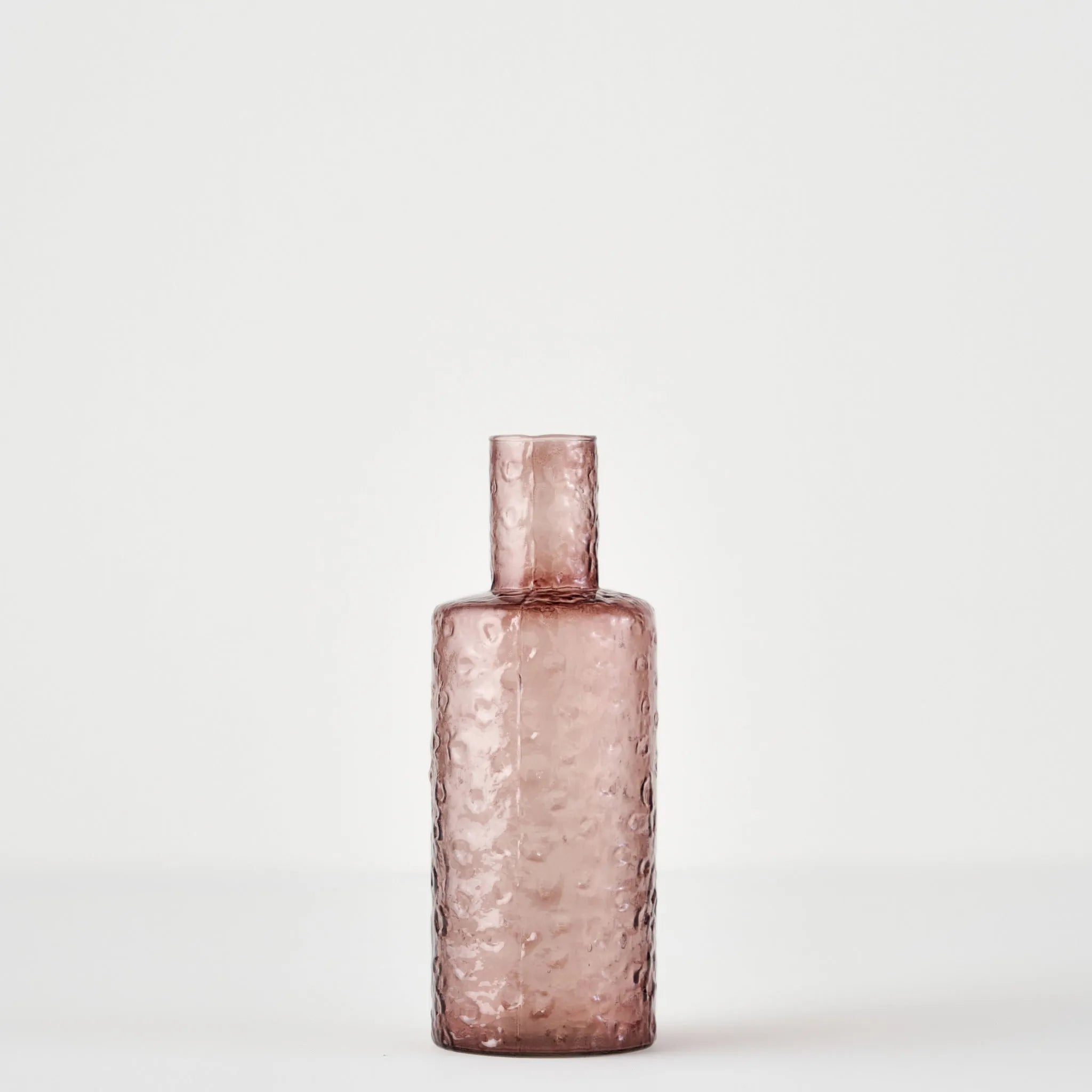 Wind Textured Amber Glass Vase detail view
